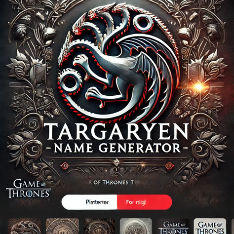 Become a member of House Targaryen and claim your own dragon mount with this super fun generator. Targaryen Names Ideas, Targaryen Names, Dragon Names Generator, Dragon Mount, Dragon Names, House Targaryen, Name Generator, A Dragon, Most Powerful