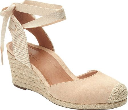 Vionic-Maris Ankle Strap Wedge Best Wedding Shoes, Fun Wedding Shoes, Ankle Sneakers, Lace Up Espadrilles, Lace Up Wedges, Ankle Strap Wedges, Vionic Shoes, Fashion Heels, Light Tan