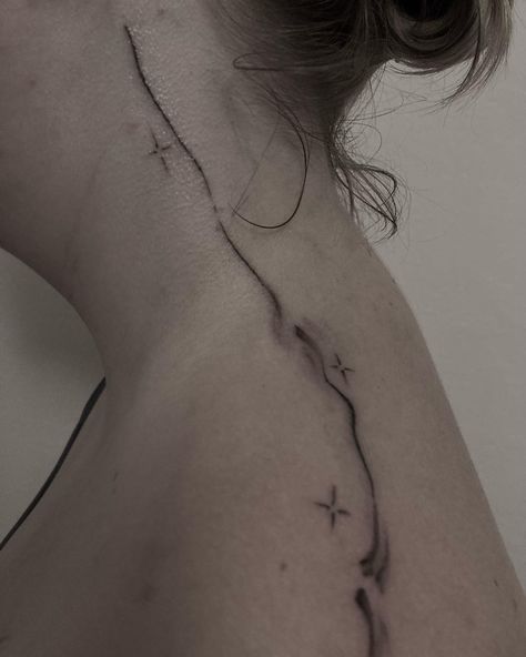 Tattoo, design, freehand, stars and line Stars And Lines Tattoo, Line Tattoos, Fish Tattoos, Tattoo Design, Jesus Fish Tattoo, Triangle Tattoo, Tatting, Tattoos, Stars