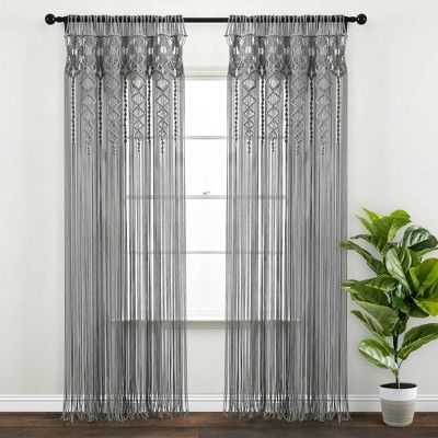 Read reviews and buy Boho Macrame Collection - Lush Décor at Target. Choose from contactless Same Day Delivery, Drive Up and more. Curtain Room Divider, Doorway Curtain, Curtain Room, Lush Decor, Macrame Curtain, Grey Panels, Curtain Texture, Décor Boho, Boho Macrame