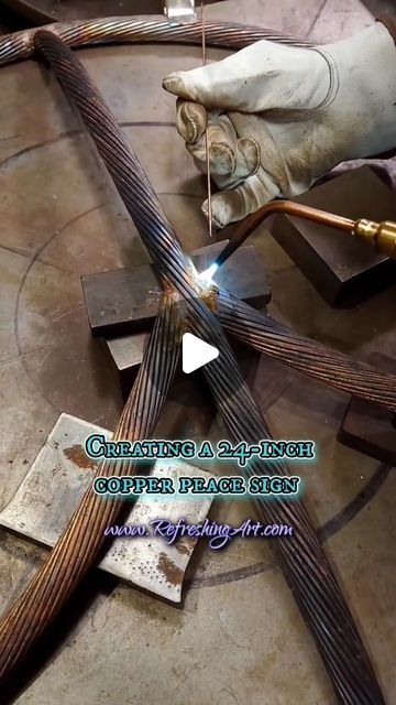 𝐑𝐞𝐟𝐫𝐞𝐬𝐡𝐢𝐧𝐠.𝐀𝐫𝐭.𝐒𝐭𝐮𝐝𝐢𝗼 on Instagram: "Creating a 24" Copper Peace Sign ✌️ 

We offer a variety of sizes and finishes, but keep an eye out for our reveal, this one will be in Green Patina finish.

Our books are filling up fast, get your orders in soon. If you are looking for a unique gift for Mother's Day, now is the time to order!

If you are interested in artwork made with true heirloom quality, you've found the right place...

Thanks for your support!
Cierra ❤️‍🔥 Mark 
Refreshing Art Studio llc 
417.319.4161 
www.RefreshingArt.com 
Manager@refreshingart.com 

#peacesign 
#hippie 
#mothersday
#peace 
#wallart" Bohemian Copper Necklace With Antique Finish, Spiritual Silver-colored Copper Jewelry, Collectible Artisan Copper Jewelry, Bohemian Hand-painted Copper Jewelry, Spiritual Patina Copper Necklace, Patina Finish, Peace Sign, Mother Day Gifts, Art Studio