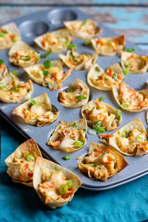 Wonton Wrapper Recipes Appetizers, Wonton Appetizers, Wonton Wrapper Recipes, Shrimp Wonton, Wonton Cups, Won Ton, Recipes Seafood, Wonton Recipes, Food Appetizers