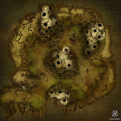 Fantasy Dungeon, Pathfinder Maps, Cartographers Guild, Dnd World Map, Battle Map, Wasp Nest, Dragon Nest, Fantasy World Map, Data Visualization Design