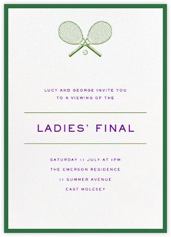 Tennis Invitation, Polo Event, Sports Invitation, Wimbledon Party, Tennis Party, Event Invitations, Sporting Event, Vintage Tennis, Paperless Post