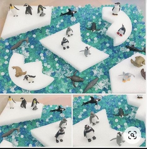 Arctic Animal Activities, Arctic Animals Activities, Sensory Bin For Toddlers, Arctic Animals Crafts, Winter Activities Preschool, Winter Classroom, Polar Animals, Winter Activities For Kids, Winter Preschool