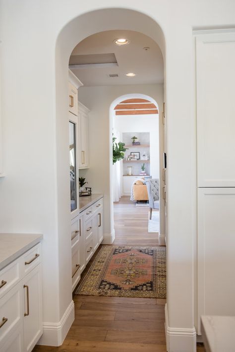 Butlers pantry hallway with fun runner rug. Pantry Laundry Room Combo, Butlers Pantry Ideas, Pantry Laundry Room, Built In Pantry, Pantry Remodel, Butler’s Pantry, Butlers Pantry, Butler's Pantry, Butler Pantry