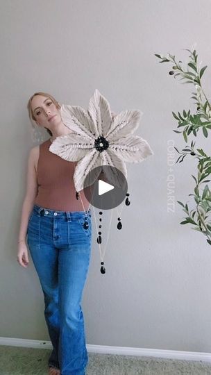 336 reactions · 13 comments | A testament to patience and finding tranquility in this macrame flower wall hanging. 🌼
Made with 100% cotton cord and some gorgeous black and gold jewelry accents. ✨️ 
.
So much going on the next couple months! Busy bee over here! 🐝 Can't wait to share more with you on all the new amazing macrame journeys I'm taking this summer. But send me some fairy dust because I'm going to have to do it all with 3 little kids home for summer break 🫣
.
.
Are you ready to have this hanging in your home? 
Comment "macrame and I'll send you the information to purchase this beautiful one of a kind macrame wall hanging. | Rachel Anderson | Fiber artist | Carabide · Happy Meal Macrame Flower Wall Hanging, Black And Gold Jewelry, Macrame Flower, Flower Wall Hanging, Hanging Flower Wall, Fiber Artist, Macrame Patterns Tutorials, Busy Bee, Fairy Dust