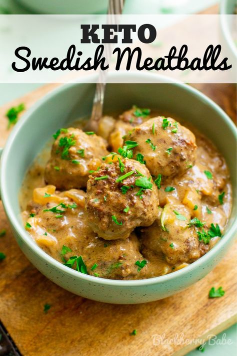 Keto Swedish Meatballs | Meatballs with Pork Rinds | Low Carb Meatballs | Keto Meatballs | Keto Recipe | Keto Dinner #keto #ketomeatballs #ketorecipe Meatballs With Pork Rinds, Meatballs Keto Recipe, Keto Swedish Meatballs, Keto Pork Rinds, Meatballs Keto, Keto Meatballs, Dinner Keto, Low Carb Meatballs, Cabbage And Bacon