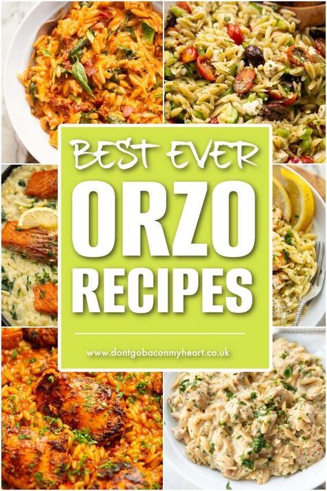 If you’ve been following me for a while, you know I don’t shy away from my excessive use of orzo. As such, I thought it was time to round up my very best orzo recipes all in one place. And yes, this will be updated regularly 🤣 Orzo Recipes Healthy, Orzo Recipes Side, Orzo Dinner Recipes, Orzo Pasta Salad Recipe, Orzo Pasta Recipes, Orzo Dishes, Chris Collins, Orzo Salad Recipes, How To Cook Orzo