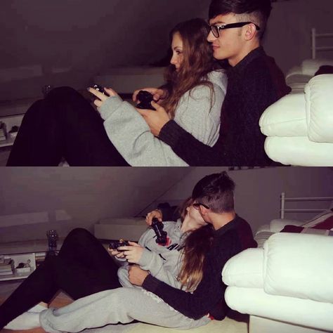 Playing together. Gamer Couple, Cute Couple Stuff, Tumblr Relationship, Cute Couple Things, Relationship Gifs, Cute Couple Pics, Wanna Recreate, Relationship Things, Cute Couple Quotes