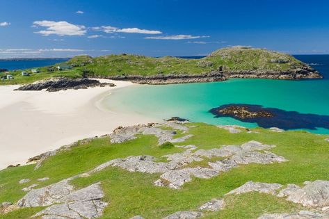 The prettiest white-sand beaches in the UK in picture | CN Traveller Achmelvich Beach, Beach Scotland, Crantock Beach, Wales Beach, London Beach, Uk Beach, Bournemouth Beach, Ireland Destinations, Places In Scotland