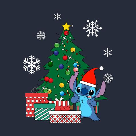 Check out this awesome 'Stitch+Christmas+Tree+Lilo+And+Stitch' design on @TeePublic! Weihnachten Wallpaper, Stitch Christmas Tree, Christmas Stitch, Christmas Phone Wallpaper, Cute Christmas Wallpaper, Stitch And Angel, Cute Stitch, Holiday Wallpaper, Cartoon Wallpaper Iphone