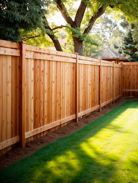 Wood Fencing Ideas, Wooden Fence Ideas, Wood Fence Ideas, Rustic Garden Fence, Fence Trees, Wood Fencing, Rustic Fence, Fencing Ideas, Horizontal Fence