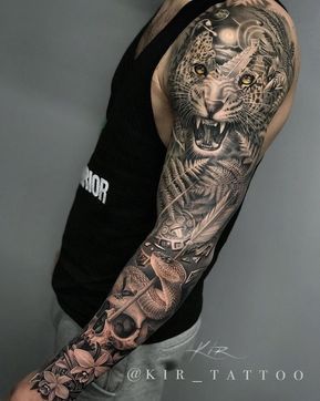 Amazon Jungle Sleeve Tropisches Tattoo, Voll Arm-tattoos, Aztec Tattoos Sleeve, Tattoos About Mom, Jungle Tattoo, Tiger Tattoo Sleeve, Mangas Tattoo, Jaguar Tattoo, Mayan Tattoos