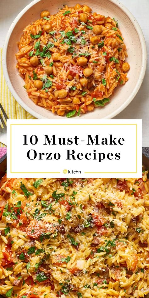 Easy Orzo Recipes, Orzo Recipes Healthy, Orzo Recipes Side, Orzo Dinner Recipes, Recipes For Pasta, Easy Orzo, Orzo Pasta Recipes, Orzo Dishes, Make Ahead Salads