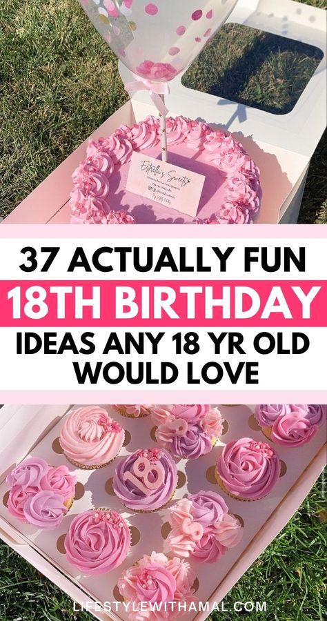 Looking for 18th birthday ideas this year? Here are 37+ INSANE fun and unique 18th birthday party ideas you'll definitely love. These also include 18th birthday party ideas for girls and have some great 18th birthday gifts that any 18 years old will love. Check it out! 18th Birthday Ideas For Girls Gifts, How To Celebrate Your 18th Birthday, Birthday Activities 18th, What To Do For 18th Birthday Ideas, 18th Birthday Snacks, 18thbirthday Party Ideas, Fun 18th Birthday Party Ideas, Theme For 18th Birthday Party Ideas, 18th Surprise Birthday Ideas