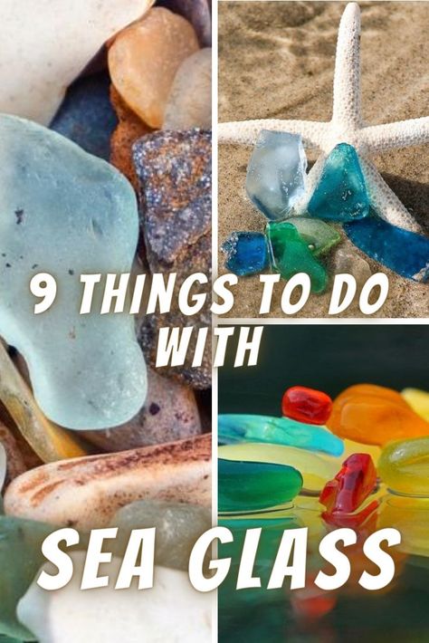 Art Ideas With Sea Shells, Sea Glass Storage Ideas, Making Sea Glass Diy, Displaying Sea Glass Ideas, Beach Glass Suncatcher, River Glass Ideas, Glass Pieces Art, Beach Glass Projects Ideas, Beach Glass Mosaic Diy Ideas