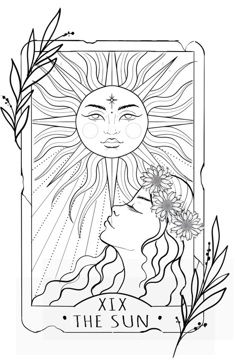 Lion Tarot Card Tattoo, Whimsical Sun Tattoo, The Sun Tarot Tattoo, The Sun Tarot Card Tattoo, Tarot The Sun, Halloween Tattoo Flash, Tattoo Font Styles, Monopoly Cards, Sun Tarot Card