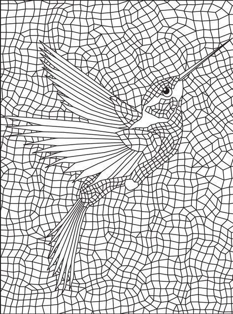 Mosaic Coloring Pages, Free Mosaic Patterns, Bird Coloring Pages, Mosaic Pictures, Mosaic Stained, Mosaic Flowers, Coloring For Adults, Color By Numbers, Mosaic Ideas