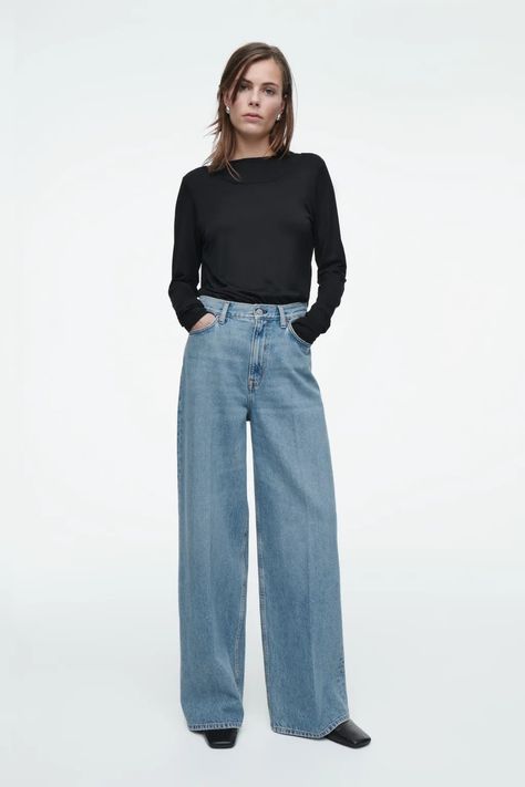 5 Dated Denim Trends Fashion People Are Losing Interest In | Who What Wear Fall Denim Trends, Belted Cape, Denim Sweater, Fall Denim, Genetically Modified, Denim Trends, Fashion People, Fuchsia Pink, New Arrival Dress