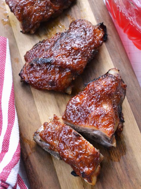 Rhubarb Barbecue Sauce - Dinner With Julie Marinade Sauce, Barbeque Sauce, Rhubarb Recipes, Carne Asada, Barbecue Sauce, Bbq Recipes, Bbq Sauce, Rhubarb, Pork Recipes