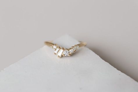 2022 Wedding Ring, Cluster Wedding Band, Beautiful Gold Rings, Emerald Cut Diamond Ring, Ring Bands, Diamond Cluster Engagement Ring, Pear Ring, Wedding Bands For Her, Fancy Rings