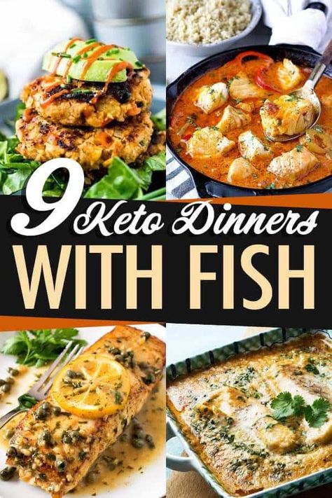 Dinner Recipes With Fish, Dinner Recipes Fish, Recipes With Fish, Recipes Keto Dinner, Keto Fish Recipes, Low Carb Low Calorie Recipes, Dinner Fish, Keto Fish, Paleo Seafood Recipes