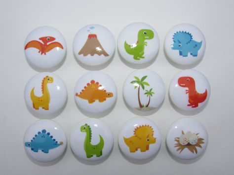 Dinosaur Dresser, Ornate Kitchen, Blue Drawers, Dresser Drawer Handles, Dinosaur Room, Dresser Drawer Knobs, Dresser Desk, Dresser Drawer Pulls, Kids Dressers