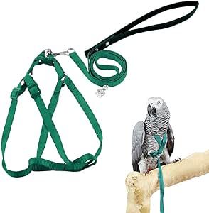 ASOCEA Adjustable Bird Harness and Leash for Yellow Naped Amazons Galah Cockatoos Small to Medium Breed Parrots Fits Birds Chest Between26-40cm /10.24-15.75inch - S Bird Harness, Galah Cockatoo, Parrot, Pet Supplies, Birds, Thing 1, Pet, Yellow, 10 Things