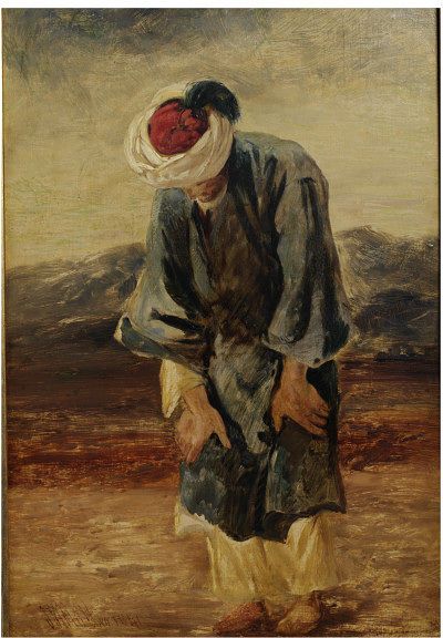 A Muslim at Prayer (1841) | Muller, William James | V&A Search the Collections Deep Poetry, Arabian Art, William James, Sufi Quotes, Islamic Artwork, Islamic Paintings, Eastern Art, Arabic Art, Art Uk