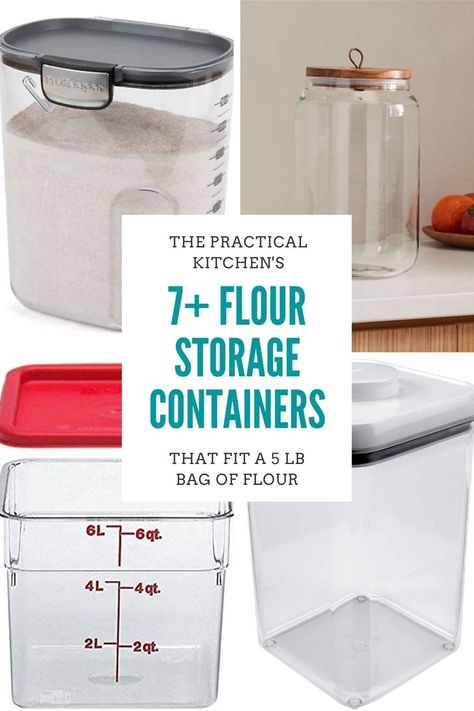 Finding the perfect flour storage container that both fits in your kitchen AND fits a standard 5 pound bag of flour can often feel like searching for a unicorn. These flour storage containers check as many of the "safe flour storage" boxes as possible. Cake In A Loaf Pan, Flour Storage Containers, The Practical Kitchen, Top Flour, Flour Storage, Orange Pound Cake, Flour Container, Practical Kitchen, Container Shop