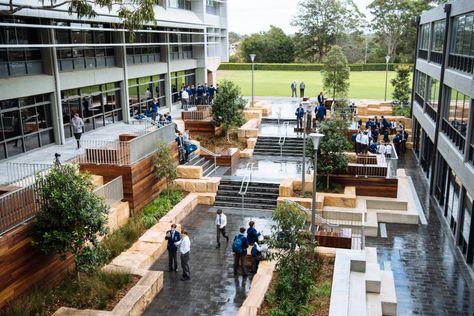 Stair Landscape, Campus Landscape Design, Campus Landscape, Urban Courtyards, Architecture Courtyard, Landscape Stairs, Courtyard Landscaping, Campus Design, St Ignatius