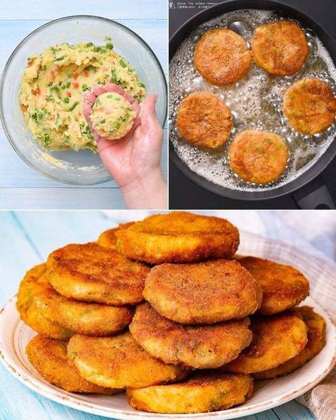 Vegan Recipes ( Simple & Easy ) | Vegetable Croquettes: Quick and Easy to Make | Facebook Vegetable Croquettes, Recipes For Vegetables, Healthy Dinner Sides, Renal Recipes, Recipes Burgers, Honduran Recipes, Lunch Dishes, Plant Based Gluten Free, Croquettes Recipe