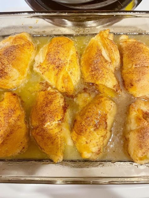 My peach dumplings recipe is the easiest out there with amazing results you and your loved ones are sure to enjoy! Peach Dumplings Recipe, Peach Dumplings With Pie Crust, Easiest Peach Dumplings, Dumplin Recipe, Peach Dumplings, Peach Whiskey, Peach Syrup, Dumplings Recipe, Peach Juice