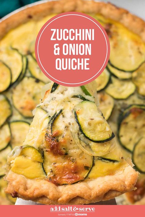 Our freezer-friendly Zucchini Quiche is filled with zucchini, onion, cheese, and a savory herb blend. Easy and delicious, it is perfect for serving for dinner or prepping for the freezer. Quiche With Zucchini, Zucchini Casseroles, Zucchini Quiche Recipes, Zucchini And Cheese, Lenten Meals, Quiche Recipes Crustless, Vegetarian Quiche Recipes, Bind It All, Vegetarian Quiche