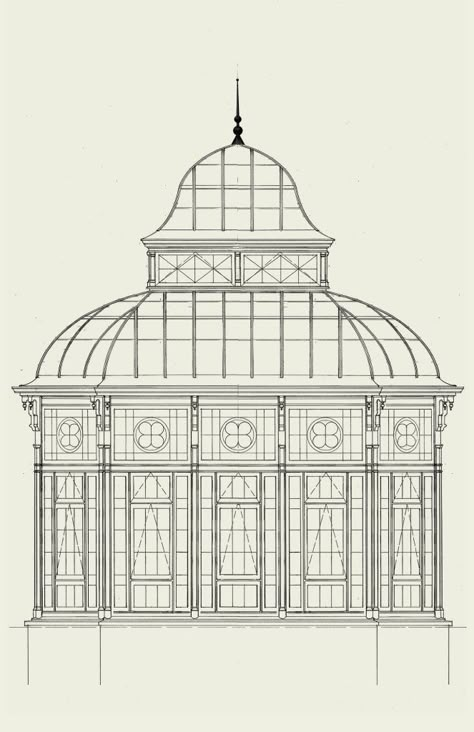 Antique Style Greenhouse | Tanglewood Conservatories, Ltd. Victorian Conservatory, Victorian Greenhouse, Victorian Greenhouses, Glass Roof, Iron Work, House Drawing, Greenhouses, Concept Architecture, Glass House