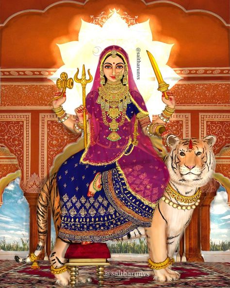 Maa Shakti, Durga Ma, Maa Image, Rajasthani Painting, Durga Ji, Mother Kali, Saraswati Goddess, Shakti Goddess, Chakra Art