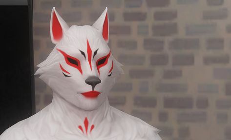 occult & fantasy finds ☾ on Tumblr Face Markings, Zombie Christmas, Kitsune Fox, Wolf Ears, The Sims4, Maxis Match, Disney And Dreamworks, Sims 3, The Sims 4