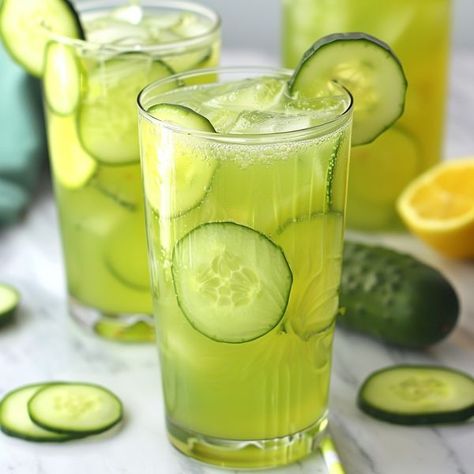 Cucumber Lemonade, Fresh Cucumber, Fresh Lemon Juice, Lemon Juice, 1 Cup, Lemonade, Cucumber, Juice, Lemon