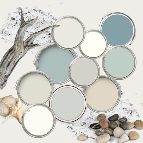 KionaRoseInteriors - Etsy Coastal Paint Palette, Beach House Color Palette, Coastal Palette, Cottage Home Interior, Coastal Paint, Beach House Colors, Palette Blue, Airbnb Decor, House Color Palettes