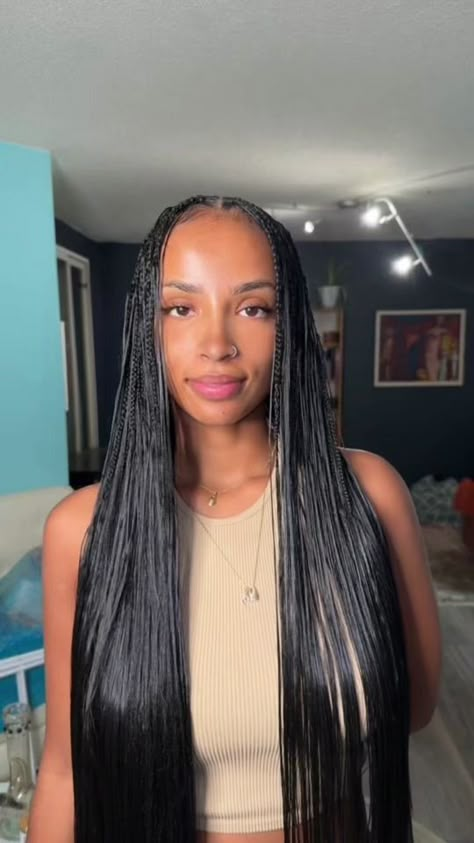 Details below for this Knotless Bussdown! Hair used was regular braidi... | pick and drop braids | TikTok Pick And Drop Braids, Straighten Hair, Twisted Hair, Hair Services, Goddess Braids Hairstyles, Cute Box Braids Hairstyles, Braids Hairstyles Pictures, Protective Hairstyles Braids, Hair Twist Styles