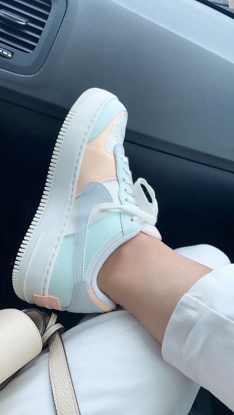 Nike airforce 1 Shadow Pastel colors Pastel Air Force 1, Cute Airforce 1, Nike Pastel Shoes, Pastel Nikes, Nike Air Force 1 Colors, Nike Colorful Shoes, Nike Air Force 1 Pastel, Nike Shadow, Pastel Sneakers