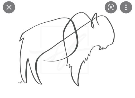 Bison Line Tattoo, Single Line Bull Tattoo, Buffalo Line Tattoo, Bison Outline Tattoo, Tiny Buffalo Tattoo, Dainty Buffalo Tattoo, Simple Buffalo Tattoo, Bison Line Drawing, Wildebeest Tattoo