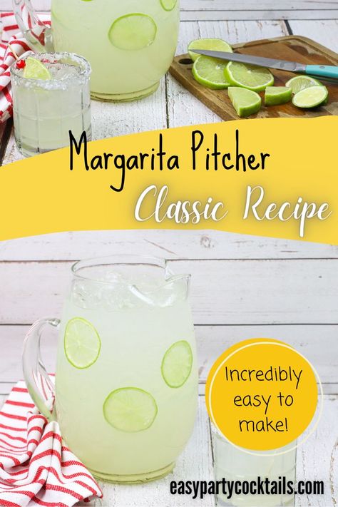 Big Batch Margaritas, Margarita For A Crowd, Batch Margaritas, Margaritas For A Crowd, Pitcher Margarita Recipe, Margarita Mocktail Recipe, Easy Margarita Recipe, Classic Margarita Recipe, Easy Margarita