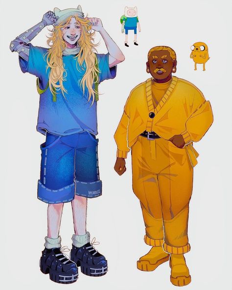 Cartoon Characters As Humans, Finn Jake, Adventure Time Cartoon, Swag Art, Adventure Time Art, Cute Art Styles, Sketchbook Art Inspiration, Art Block, Art Inspiration Drawing