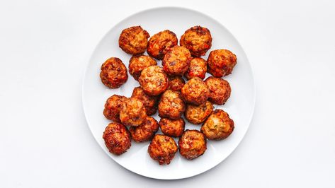 This Filipino Bola-Bola Recipe Makes the Perfect Meatballs | Bon Appétit Polpette Recipe, Pork Soup Recipes, Marcus Samuelsson, Perfect Meatballs, Filipino Recipe, Spring Roll Wrappers, Green Soup, Pork Meatballs, Recipes Beef