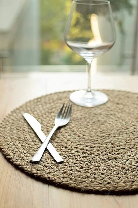 Thanks for the kind words! ★★★★★ "Just what I was looking for: excellent product, quick shipping- well packed and protected, and a fair price. Thank you!" Joseph P. https://etsy.me/3pHASDY #etsy #brown #circle #burlap #christmas #tableplacements #outdoortablemats #burl Round Farmhouse Table, Jute Placemats, Natural Placemats, Jute Mats, Rustic Style Decor, Round Glass Table, Vhc Brands, Heat Mat, Hot Plates