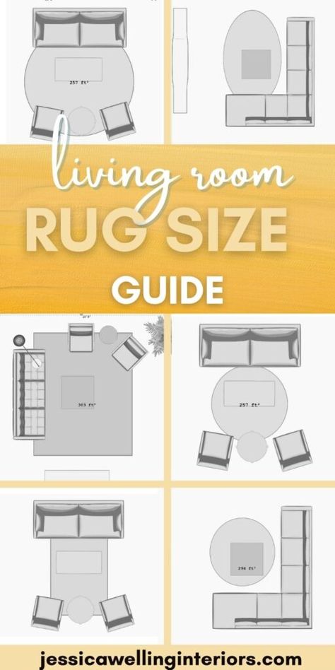 Rug Layout Living Room Sectional, Round Rug Living Room Layout, What Size Rug For Living Room, Living Room Rug Layout, Rug Size Guide Living Room, Rug Layout, Rugs Layout, Bedroom Rug Placement, Area Rug Placement