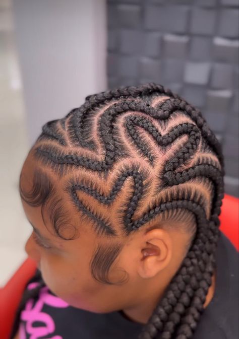 Hairstyles With Heart, Black Braided Hairstyles Updos, Weave Hairstyles Braided, Natural Braided Hairstyles, Feed In Braids Hairstyles, Goddess Braids Hairstyles, Braids Styles, Quick Natural Hair Styles, Beautiful Braided Hair