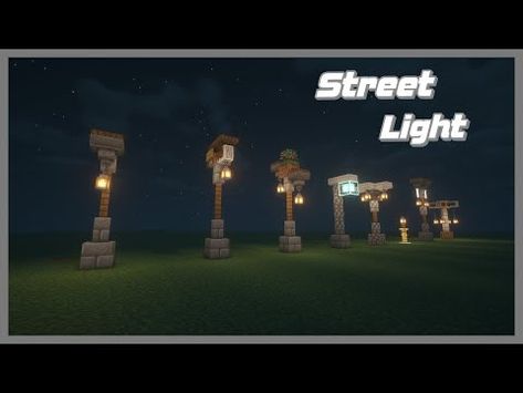 (5) Minecraft: 8 Amazing Street Lights designs - YouTube Minecraft Street Lamp, Minecraft 8, Street Light Design, Street Lights, Cool Minecraft, Minecraft Projects, Street Lamp, Street Light, Project Ideas